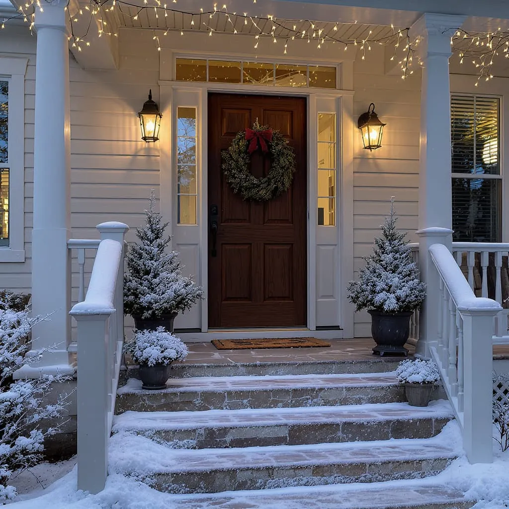 Snow-Kissed Entrance